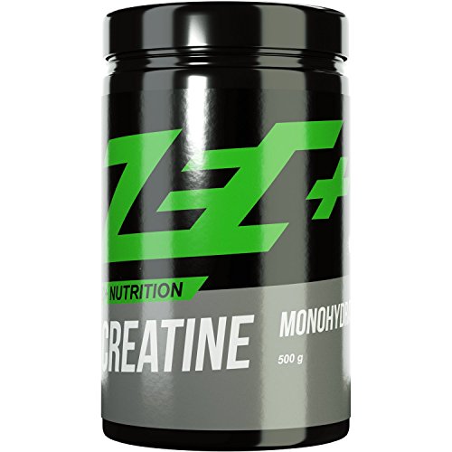 ZEC+ CREATIN Pulver MONOHYDRATE | reines Creatin Monohydrat für mehr Kraft | mehr Ausdauer | Muskelwachstum | Kraftschub | Geschmacksneutral | 500g Pulver