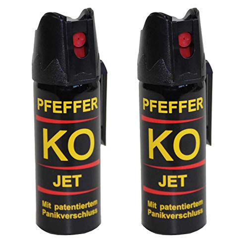 BALLISTOL Verteidigungsspray Pfeffer KO Jet 2 Dosen mit je 50 ml Pfefferspray bis zu 5 m Reichweite