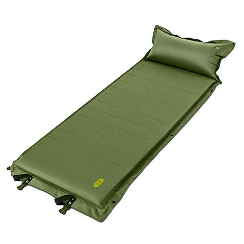 Zenph Camping Luftmatratze, Aufblasbare Foam Selbstaufblasbar,mit Kissen Leichte Falten Camping Isomatte für Hängematte und Zelt Schlafsack Outdoor Wandern (Grün)