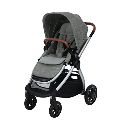 Maxi Cosi Adorra komfortabler Kombi Kinderwagen für ihr Kind, mit riesigem Einkaufskorb, einhändigem Faltmechanismus und geringem Gewicht von unter 12 kg ab Geburt bis ca. 3,5 Jahre, nomad grey