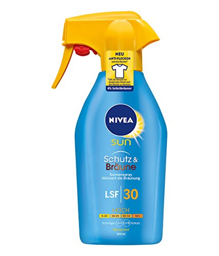 NIVEA SUN Sonnenspray, Lichtschutzfaktor 30, Trigger-Sprühflasche, Schutz und Bräune, 300 ml