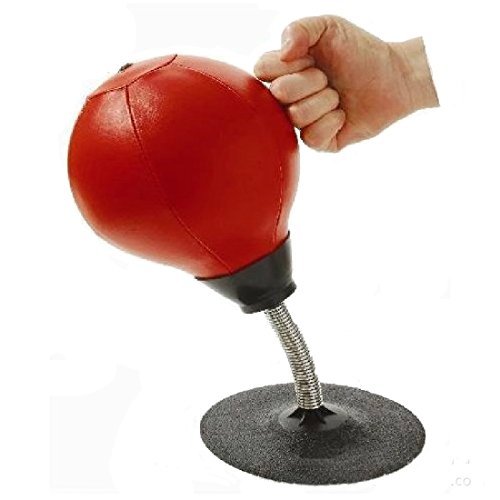 Punching-Ball zum Boxen für den Schreibtisch, extrem starke Saugkraft, Stressabbau, Speed Ball mit Pumpe