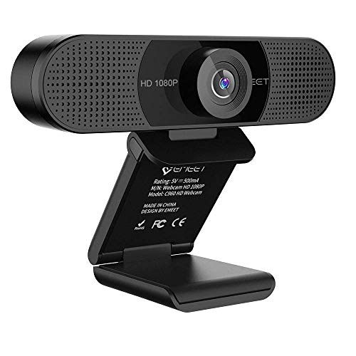 Webcam C960 HD Webcam, Streaming Kamera, Konferenz Video Full HD 1080P Webcam zum Anrufen, PC Kamera, Dual Mikrofon, Plug & Play, Festfokus-Funktion, Windows 7, 8, 10 und Mac OS X, YouTube, Skype