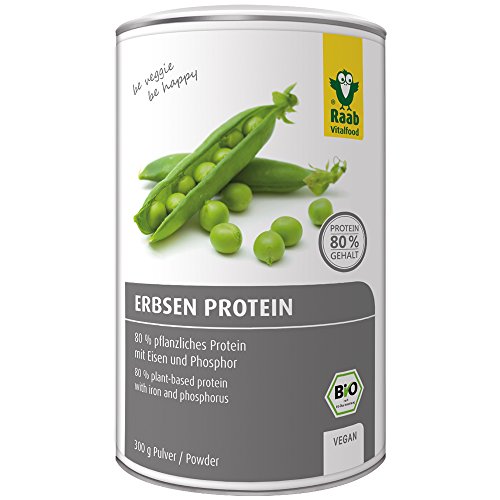 Bio Erbsen Protein Pulver (300 g), laborgeprüft, 80% pflanzliches Protein, vegane Proteinquelle, reich an Eisen, enthält natürlicherweise Phosphor und alle acht essentiellen Aminosäuren