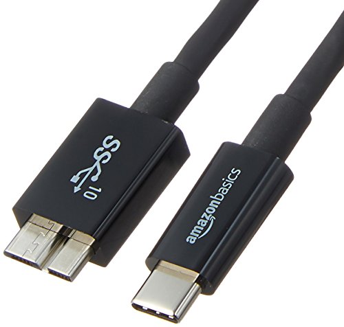 AmazonBasics - Verbindungskabel, USB Typ C auf Micro-USB Typ B, USB 3.1, 2. Generation, 0,9 m, Schwarz