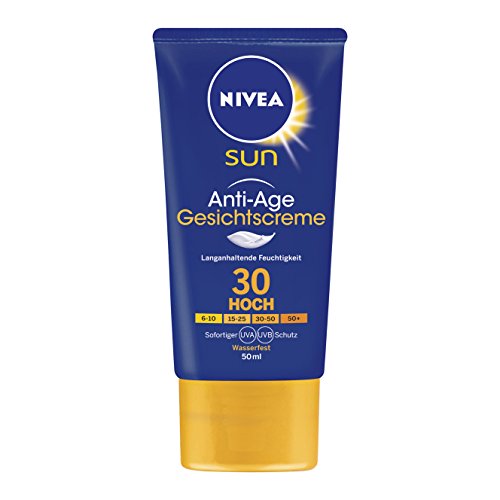 Nivea Sun Anti-Age Sonnencreme für das Gesicht, Lichtschutzfaktor 30, 1er Pack (1 x 50 ml)