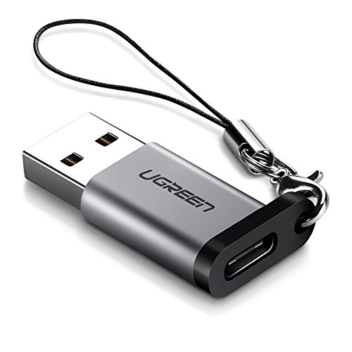 UGREEN USB C Adapter USB A Stecker auf USB C Buchse 3.1 Typ C USB Adapter für MacBook, Chromebook Nexus 5X, Smasung Note8, Laptop, Tablet, Laptop, USB Ladegrät, Aluminium Gehäuse