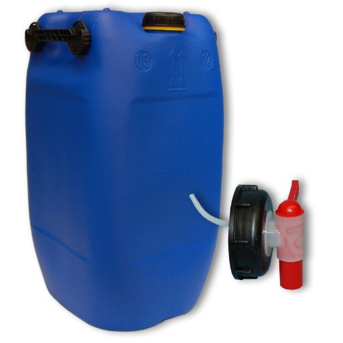 60 Liter Wasserkanister blau + Hahn (DIN 71)