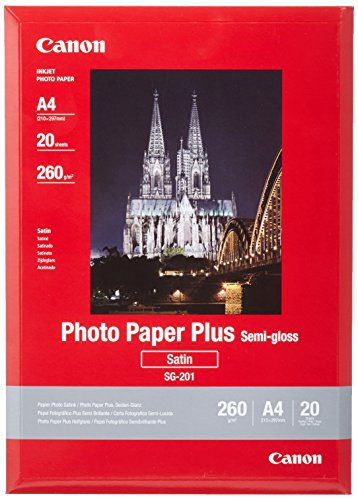 Canon SG-201 Fotopapier Plus Seidenglanz, matt (260 g/qm), A4, 20 Blatt