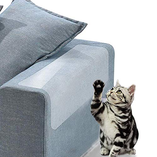 Jakarol Möbelschutz für Katzenmöbel, selbstklebend, Vinyl, Kratzschutz, verhindert Kratzen, Sofa, Wände, Autositz, 4 Stück