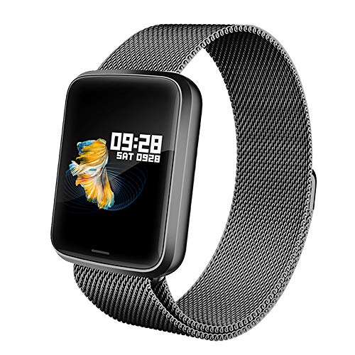 Lintelek Smartwatch HR NEU Smart Watch Health Watch Fitness Armband Pulsuhren Sportuhr Farbbildschirm Blutdruck Vibrationsalarm kompatibel mit iPhone Android Fitness Tracker für Samsung Gift