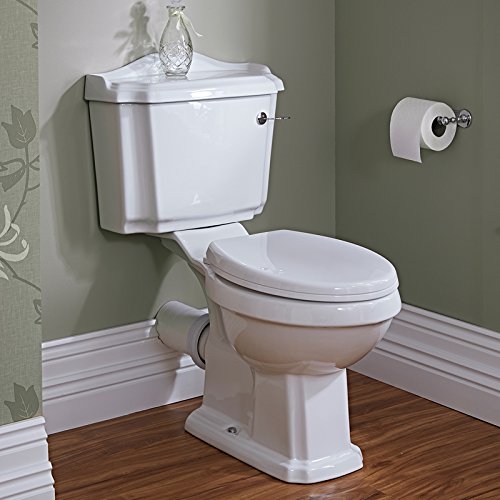Hudson Reed Stand-WC Belmont - Zweiteilige Toilette aus Keramik inkl. Spülmechanismus und Sitz mit Absenkautomatik