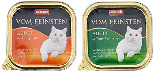 Animonda vom Feinsten Katzenfutter Adult Mix 1 Geflügel-Kreationen aus 4 Varietäten, 32er Pack (32 x 100 g)