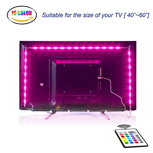 Led TV Hintergrundbeleuchtung,2M USB Led Beleuchtung Hintergrundbeleuchtung Fernseher USB für 40 bis 60 Zoll HDTV,TV-Bildschirm und PC-Monitor,Led Strip.
