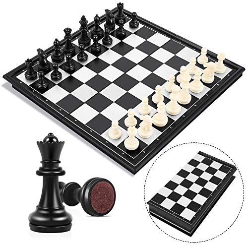 Peradix Schachspiel Magnetischem Einklappbar Schachbrett Schach für Kinder ab 6 Jahre und Erwachsene,Mehrweg (Einfach zu tragen)