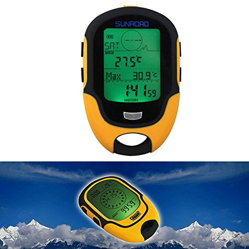 Elektronischer Höhenmesser, Wasserdichter FR500 Multifunktions LCD Digital Höhenmesser Barometer Kompass