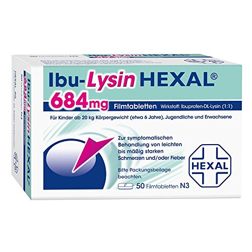 Ibu-Lysin Hexal 684 mg, 50 St. Filmtabletten