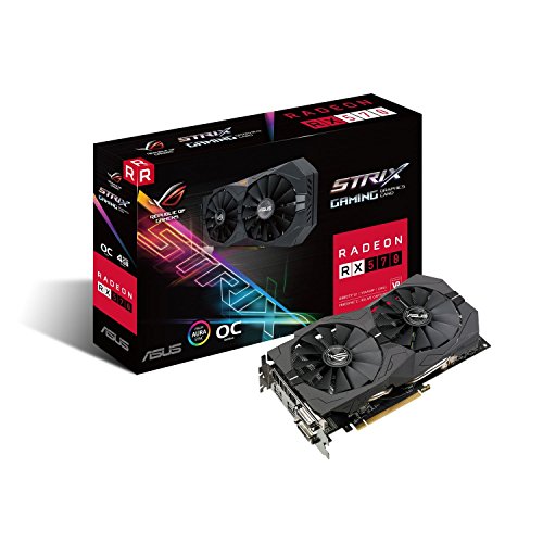 Asus ROG Strix-RX570-O4G-Gaming AMD Radeon Grafikkarte (4GB GDDR5 Speicher, PCIe 3.0, HDMI, DisplayPort)
