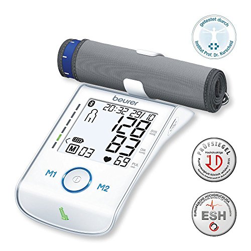 Beurer BM 85 digitales Oberarm-Blutdruckmessgerät, mit extra großer Manschette, Ruheindikator und App
