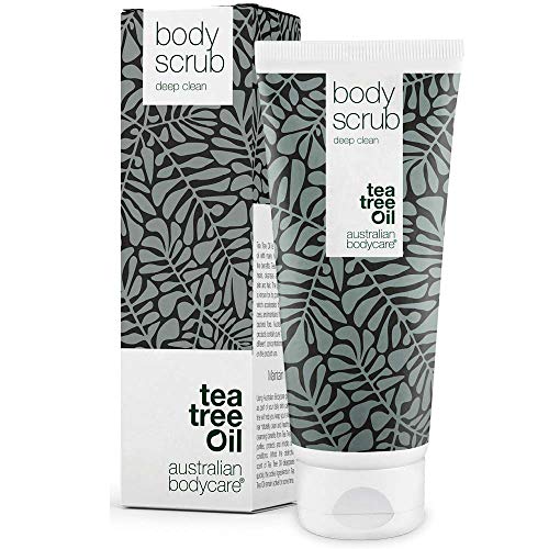 Australian Bodycare Body Scrub - Körperpeeling mit Teebaumöl gegen Pickel, unreine Haut, eingewachsene Haare und trockene Haut. Vegan und ohne Parabene (200 ml)