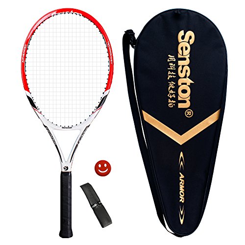 Senston Damen/Herren Tennisschläger Tennis Schläger Set mit Tennistasche,Overgrip,Vibrationsdämpfer - 6 Farbe