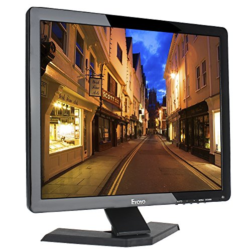 Eyoyo 17' Zoll Monitor 1280x1024 TFT LCD CCTV HDMI HD Monitor Farbdisplay Bildschirm mit BNC / VGA / AV / HDMI / USB Kopfhörerausgang, eingebauter Lautsprecher (17 zoll)
