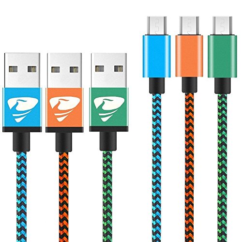 Micro USB Kabel [3-Pack, 2m] 2A USB Ladekabel - Schnellladekabel für Android Smartphones, Samsung, HTC, Sony, Nexus und mehr Rephoenix