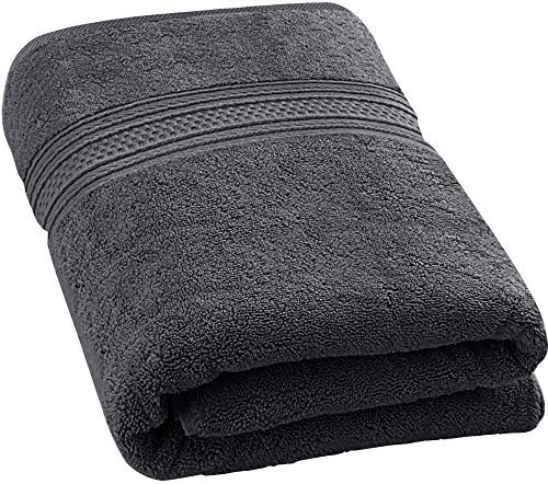 Utopia Towels - Badetuch - 700 g/m² - Premium 100% Ringgesponnene Baumwollhandtuch - weich und luxuriös Badewannenblatt (Grau, 89 x 178 cm)