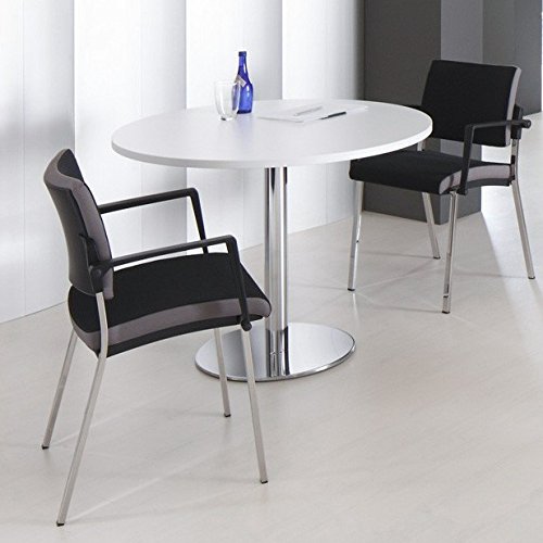 OPTIMA runder Besprechungstisch Esstisch Küchentisch Tisch Weiß Rund Ø 100 cm