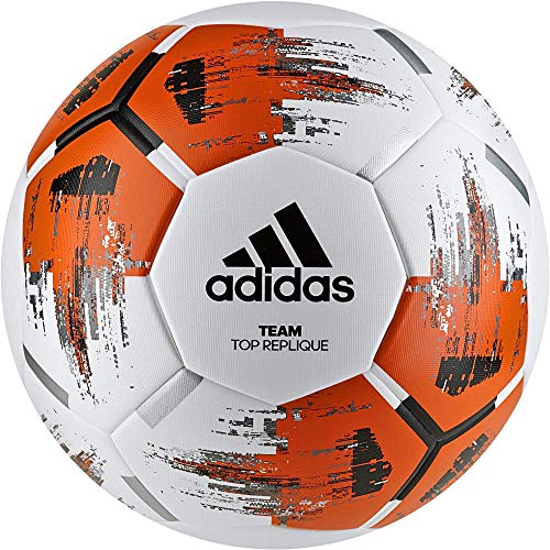 adidas Team Top Replique Fußball, White/Orange/Black/Iron Metallic, 5
