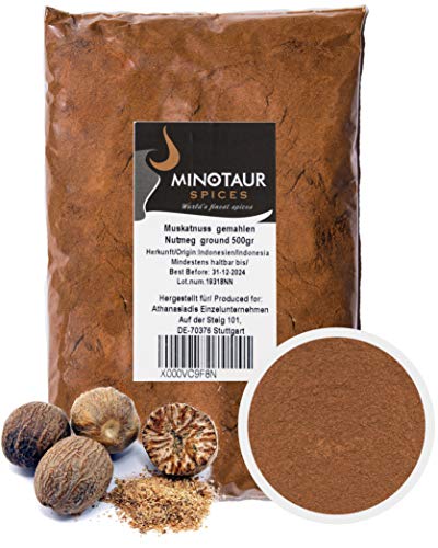 Minotaur Spices | Muskatnuss gemahlen | 2 X 500g (1 Kg) | Muskatnuss Pulver