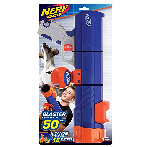 Nerf Dog Tennis Ball Blaster Spielzeug, blau/orange