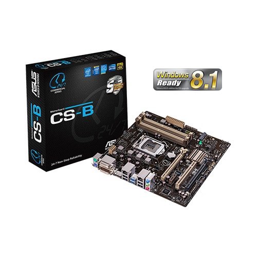 Asus CS-B Mainboard Sockel LGA 1150 (ATX, Intel Q87, 4x DDR3 Speicher, 5x SATA III, DisplayPort, DVI, 2x USB 3.0)