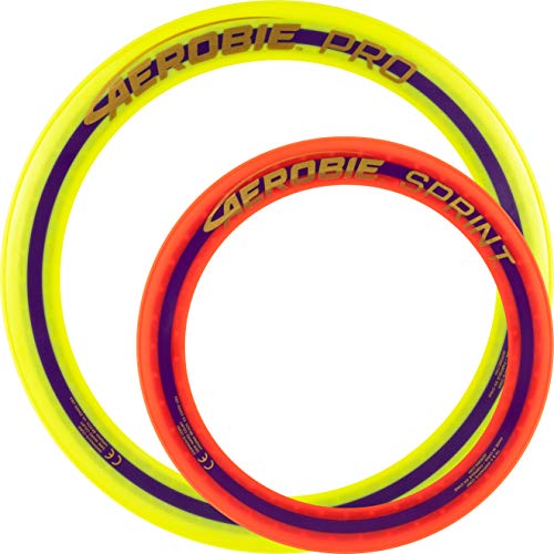 Aerobie Pro Wurfring Sprint Frisbee Ring Wurfspiel Set Pro Sprint Ring (Gelb / Orange)