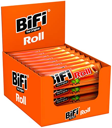 BiFi Roll – Herzhafter, original Salami Fleischsnack – Snack im Teigmantel – 24er Pack (24 x 50 g)
