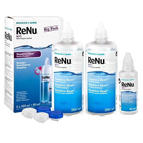 Bausch & Lomb ReNu MPS Pflegemittel für weiche Kontaktlinsen, Bigbox 2x 360 ml + 60ml
