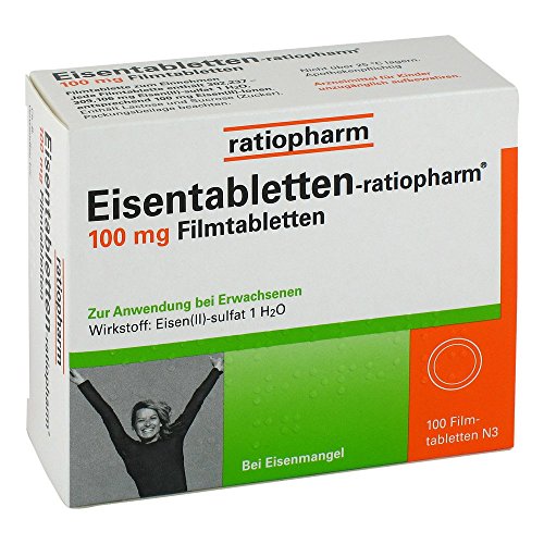 Eisentabletten ratiopharm 100 mg Filmtabletten 100 stk