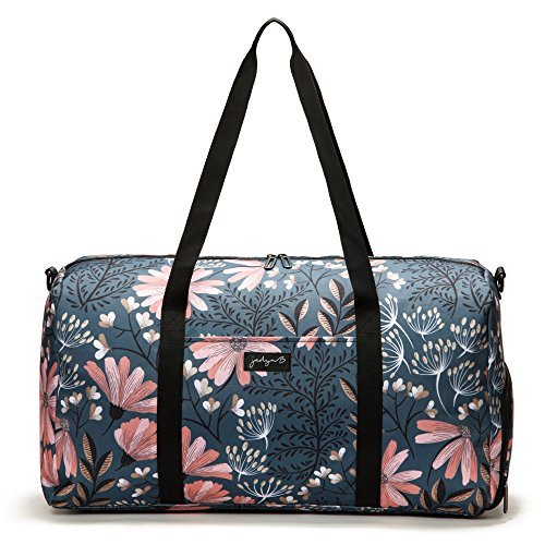 Jadyn B 22' Women's Weekender Duffel Bag with Shoe Pocket, Navy Floral