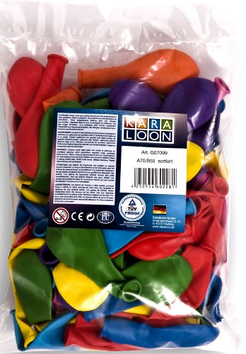 Karaloon G00199 - Big Party Pack, 150 Ballons, bunt sortiert