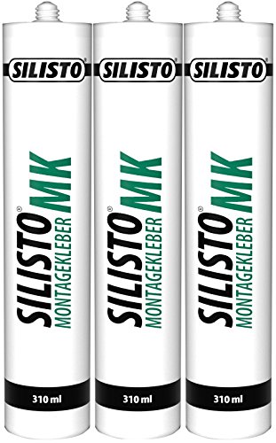SILISTO Profi Montagekleber MK 3 x 310 ml, Farbe Natur, 1 Stück, Weiss, 7100-3