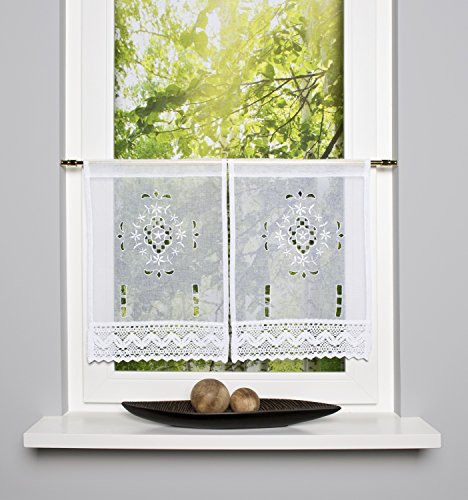 2er Set Scheibengardinen / Fensterbilder FRENCH COUNTRY 45 x 30 cm