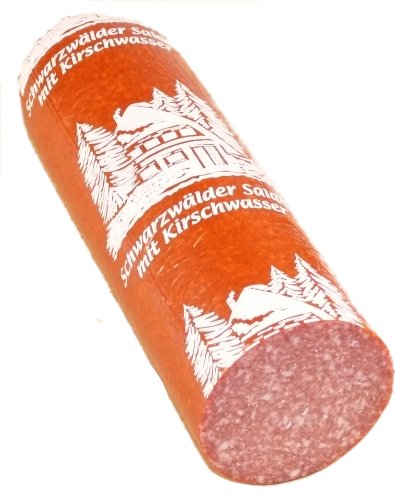 Schwarzwald Metzgerei - Kirschwasser-Salami, mild im Geschmack, schmackhaft abgerundet durch das blumige Aroma des Kirschwassers - 1000g am Stück
