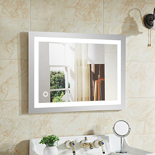Badspiegel mit Beleuchtung,Badezimmerspiegel mit Beleuchtung,badezimmerspiegel led touch (500mm*700mm)