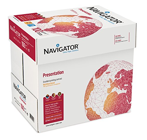 Igepa Navigator Presentation Kopierpapier A4 100g weiß sehr hohe Weiße, 5x500 Blatt (2500 Blatt)