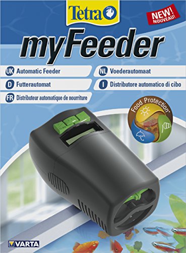 Tetra myFeeder Futterautomat für Zierfische im Aquarium, anthrazit, inklusive Batterien