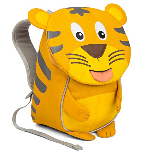Affenzahn Kinder-Rucksack mit Brustgurt für 1-3 jährige Jungen und Mädchen im Kindergarten Oder Kita der Kleine Freund Timmy Tiger - Gelb