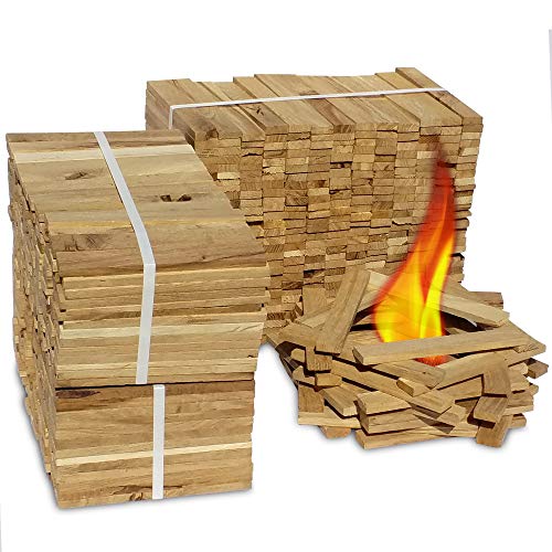 Premium Eiche Anmachholz (Neue Version 2019) - Besonders sauberes und trockenes Brenn-Holz - Ideales Anfeuerholz für eine kuschelige Raumwärme - Perfektes Zubehör um Brennholz im Kamin zu entfachen
