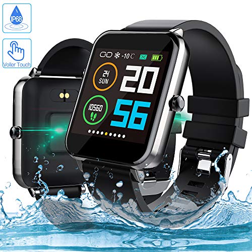 Smartwatch, Zagzog 1,54 Zoll Voller Touch Screen Bluetooth Smartwatch Wasserdicht IP68 Fitness Tracker GPS Sportuhr Armband Pulsuhren Schrittzähler Herren Damen Smartwatch Kompatibel für IOS Android