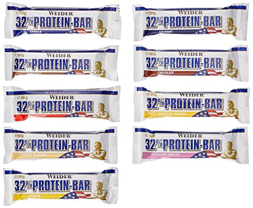 Weider 32% Protein Bar, Mix-Box, 1er Pack (24x 60g Riegel)