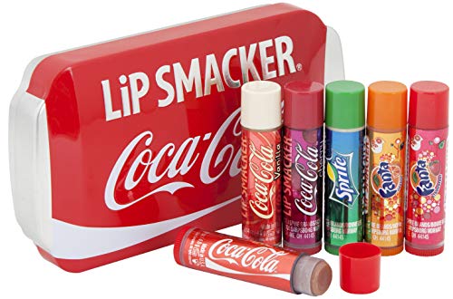 Markwins - Coca Cola Geschenk-Dose mit 6 Lippenpflegestiften in verschiedenen Geschmacksrichtungen
